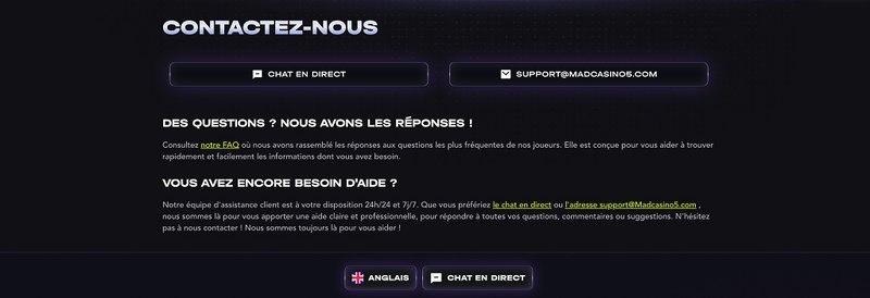 Découvrez les Meilleures Offres et Bonus pour Madcasino en France